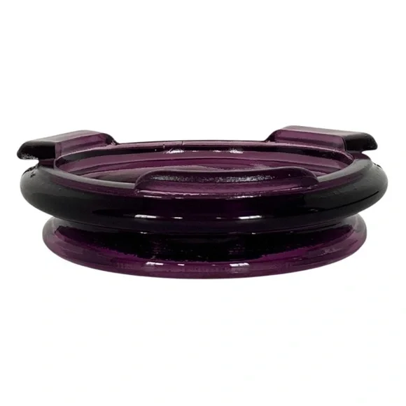 Fenton Violet Glass REPLACEMENT BASE Stand For 2001 Willow Green Opalescent Vase - Picture 11 of 16